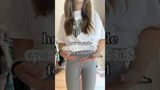 how to style GREY LEGGINGS for school [upl. by Brause622]