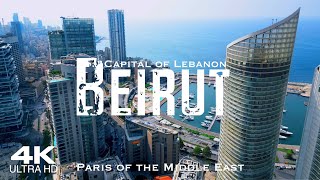 BEIRUT 2024 🇱🇧 بيروت Drone Aerial 4K  Lebanon لُبْنَان [upl. by Eintruoc]