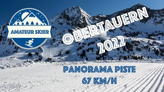 Skiing in Obertauern Austria Black Piste 10B  Panorama Downhill Skiing SPEED GPS DATA [upl. by Caterina]