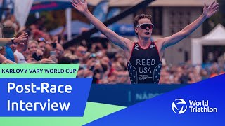 Mens PostRace Interviews  John Reed  Karlovy Vary World Cup [upl. by Radford]