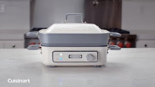 Cuisinart Stack5 Multifunctional Grill with Glass Lid GRM3CBC [upl. by Dulcine]