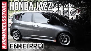 MODIFIKASI HONDA JAZZ VELG ENKEI RPF1  AJMWHEELSSTORE [upl. by Sinai]