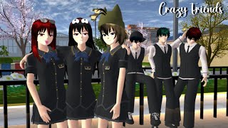 Crazy Friends 1  Drama Sakura School Simulator [upl. by Ahseel196]