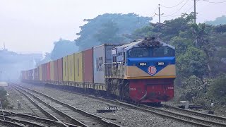 Bangladesh Railways Container Loaded Freight Tran BFCT  Dhaka to Chittagong [upl. by Ewart]