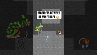 Mario vs Bowser in Minecraft supermariobros shorts [upl. by Richie]