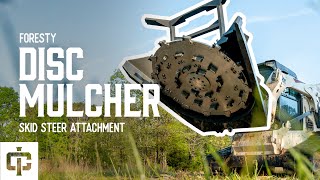 Forestry Disc Mulcher  Skid Steer Attachment  IronCraft [upl. by Erastes306]