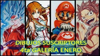 DIBUJOS SUSCRIPTORES 4TA GALERIA ENERO DIBUJAME UN SUBSCRIBERS DRAWINGS GALLERY JANUARY 4 [upl. by Morena]