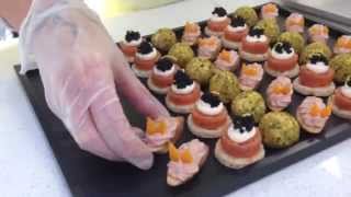 Canapes on presentation tray by Ideal Party [upl. by Nonnaehr]