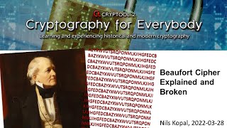 Beaufort Cipher Explained and Broken [upl. by Aniral]