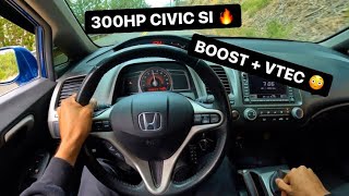 300HP Supercharged Civic Si  POV Canyon Run 🔥 [upl. by Gnouhk]