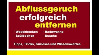 Abflussgeruch entfernen Hausmittel ohne Chemie Abfluss stinkt Was tun riecht reinigen Syphon Geruch [upl. by Goldman]