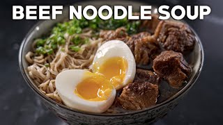 Beef Mami Soup Homemade Easy Egg Noodle Recipe  Filipino Noodle Soup [upl. by Jereme642]