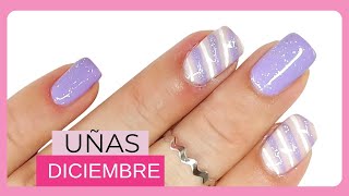 Uñas para DICIEMBRE 2024 paso a pasoTutorial Fácil para fiestas [upl. by Nuzzi706]