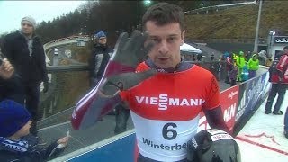 FIBT  Mens Skeleton World Cup 20132014  Winterberg Heat 2 [upl. by Nylarahs]