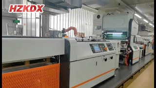 Window laminating machine doing thermal film lamination Italian hot knife laminator selefon ambalaj [upl. by Teresa948]