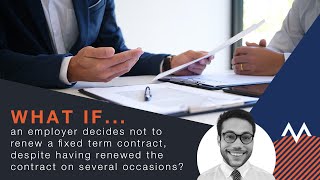 What if an employer doesnt renew a fixed term contract despite having renewed it before [upl. by Brieta]