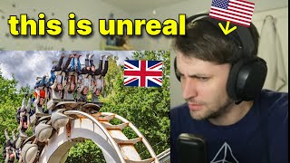 American reacts to Alton Towers AMAZING UK amusement park [upl. by Metts396]