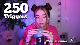 ASMR  250 DECLENCHEURS 250k abonnés 🎉 [upl. by Eelirol]