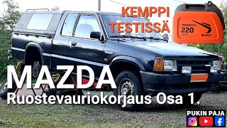 Mazda Ruostevauriokorjaus Osa1 Kemppi 220A Testissä pukinpaja1974 [upl. by Junette]