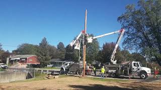 JOURNEY INTO BUYING A MANUFACTURED HOME One year anniversary of the electric pole [upl. by Einolem743]