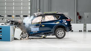 2024 Mazda CX5 updated moderate overlap IIHS crash test [upl. by Earesed]