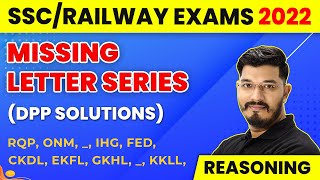 Missing Letter Series DPP Solutions  Reasoning  SSC And Railways Exams [upl. by Cott]