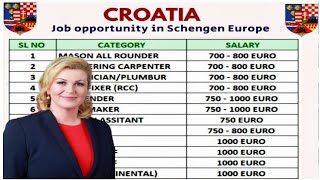 JOBS IN CROATIA 🇭🇷 2024 ¦¦ BASIC SALARY UPTO 1000 EURO ¦¦ AFTER VISA PAYMENT ¦¦ CROATIA JOBS [upl. by Barthelemy10]