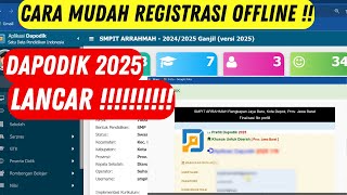 Cara Registrasi Offline Dapodik 2025  Mudah [upl. by Genisia751]