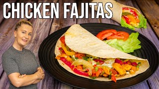 Chicken Fajitas  Burritos mit frische selbstgemachte Salsa Sauce Wrap Rezept einfach lecker [upl. by Gregorio]