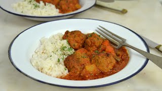 Albóndigas con tomate en olla lenta ¡Fáciles y deliciosas [upl. by Yelmene]