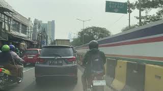 Manggarai Train Station South Jakarta to RP Soeroso Gondangdia Central Jakarta via Pasar Rumput [upl. by Rotkiv]