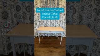 Hand Painted and Stained Writing TableConsole Table diy furnitureflip bleachedwood [upl. by Gilcrest124]