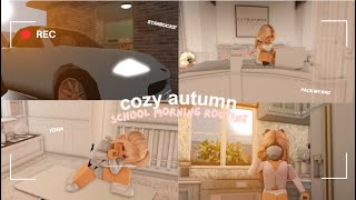 cozy autumn school morning routine  yoga  starbucks  pack my lunch  VOICED  🧘☕ [upl. by Annabela781]