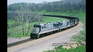 Monongahela Railway First run of the B237R GE Demo units May 1989 [upl. by Aicinad178]