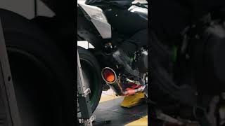 kawasaki ninja h2r exaust sound fire testing [upl. by Cacilie]