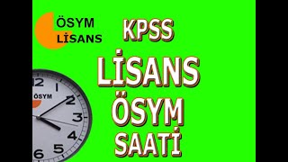 REKLAMSIZ LİSANS KPSS ÖSYM SAATİ 130 DAKİKA Mİ kpss yks tyt ales dgs ösym saati ösymsaati [upl. by Ehudd190]