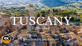 Experience Tuscany from above and its fantastic architecture in 4K [upl. by Reinald]