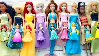 Disney Princess Doll Collection Satisfying unboxing DIY Beautiful Miniature Ideas for Barbie Dress [upl. by Scrope697]