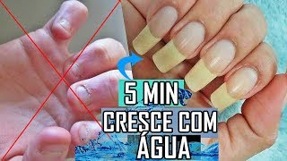 COMO FAZER A UNHA CRESCER COM ÁGUA  RECEITA FEITA EM 5 MINUTOS [upl. by Bergerac]