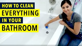 How to Clean Everything in your Bathroom [upl. by Nauqas765]