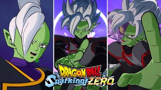 Zamasu ALL FORMS Showcase  Dragon Ball Sparking Zero Exclusive Gameplay [upl. by Ethban924]