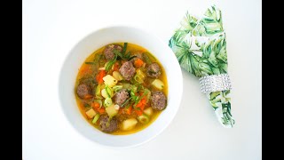 Grønnsakssuppe med kjøttboller🇳🇴 Овощной суп с фрикадельками🇸🇮 Vegetable soup with meatballs🇺🇸 [upl. by Courtney171]