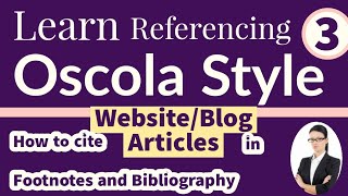 How to cite WebsiteBlog Articles in Oscola Style Referencing  Oscola Guide Part 3  UK LLM UK LLB [upl. by Eiggam945]