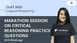 Marathon Session on Critical Reasoning Practice Questions l Logical Reasoning l CLAT 2022 [upl. by Africah]