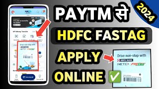 Hdfc fastag apply online  hdfc fastag by paytm  hdfc bank Fastag online apply 2024  Hdfc fastag [upl. by Wetzell75]