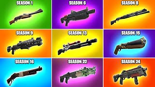 Evolution of All Fortnite Shotguns Chapter 1 Season 1  Chapter 4 Season 2 [upl. by Nidraj]