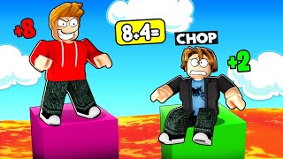 ROBLOX CHOP AND FROSTY PLAY ANSWER MATH OR FALL CHALLENGE [upl. by Anthony]