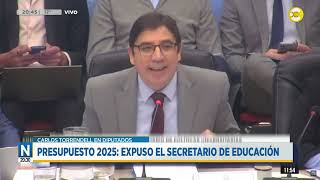 Presupuesto 2025 expuso el secretario de educación │N2030│241024 [upl. by Skees744]