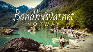 Bondhusvatnet  Most beautiful place in Norway 🎬 4K Drone [upl. by Ellord]