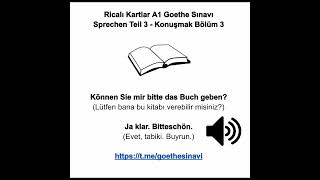 Ricalı Kartlar Kitap Buch Goethe A1 Almanca Sınavı [upl. by Tanhya]